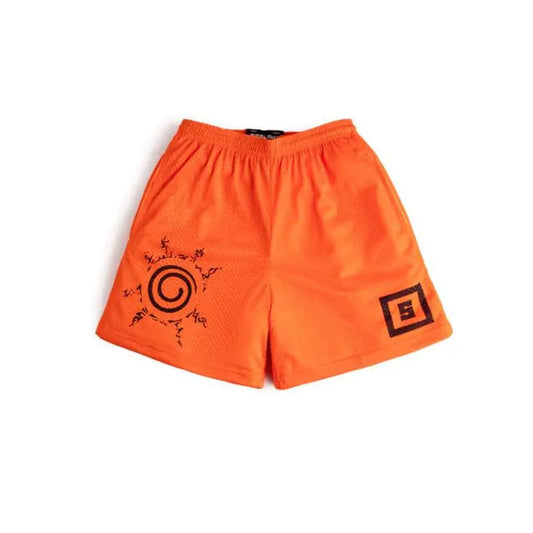 Cartoon Print Gym Shorts Quick Dry Mesh